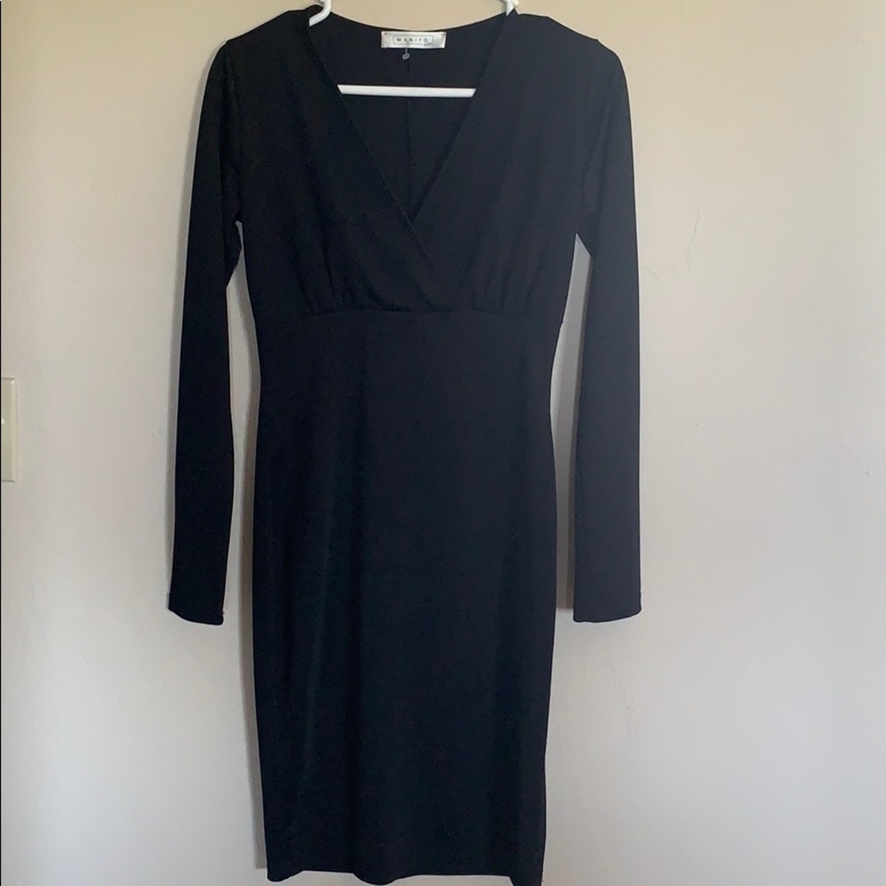 NWOT Black V Neck Dress